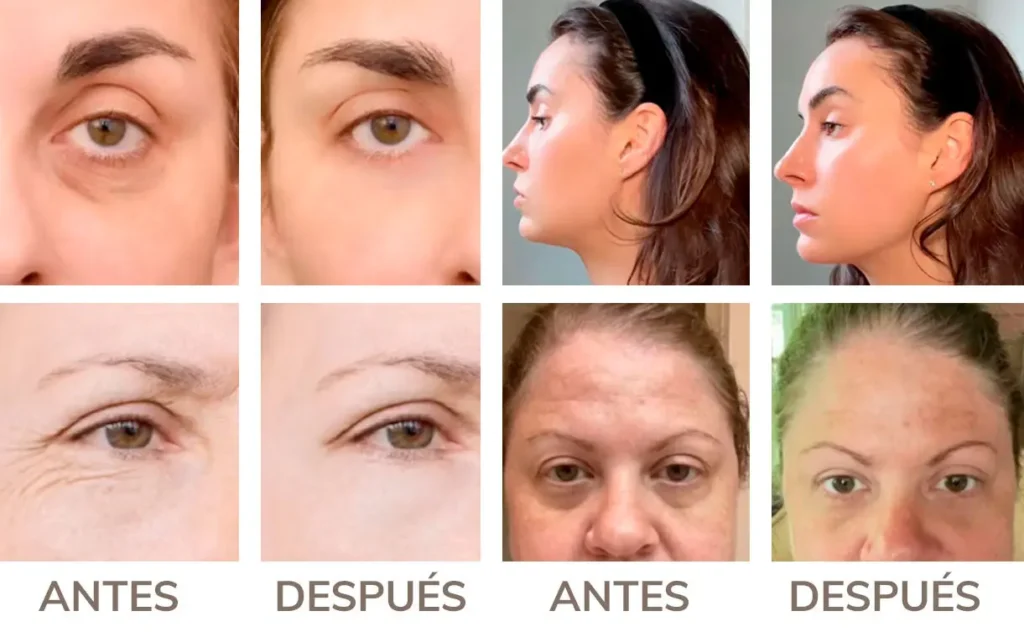 Resultados reales del Gua Sha facial antes y después: reducción de bolsas, menos arrugas y mayor definición en el rostro
