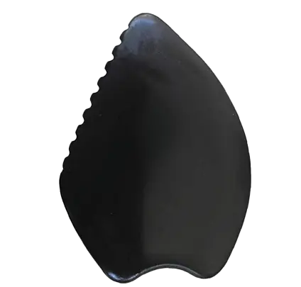 Piedra Gua Sha de obsidiana negra para masaje facial
